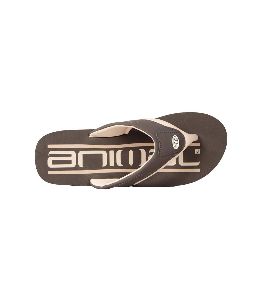 Mens jekyl recycled flip flops brown Animal