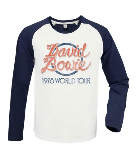 T-shirt world tour adulte blanc / bleu marine Amplified