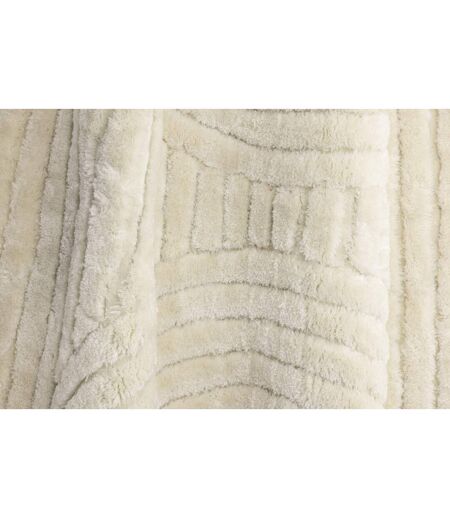 Tapis Déco Texturé Rond Niklas 200cm Blanc