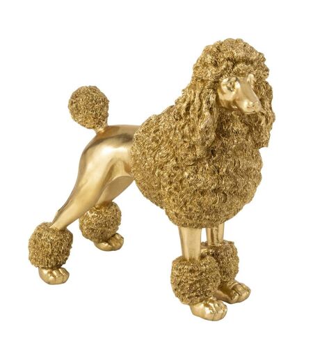 Statuette Caniche Debout Trina 34cm Doré
