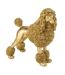 Statuette Caniche Debout Trina 34cm Doré-1