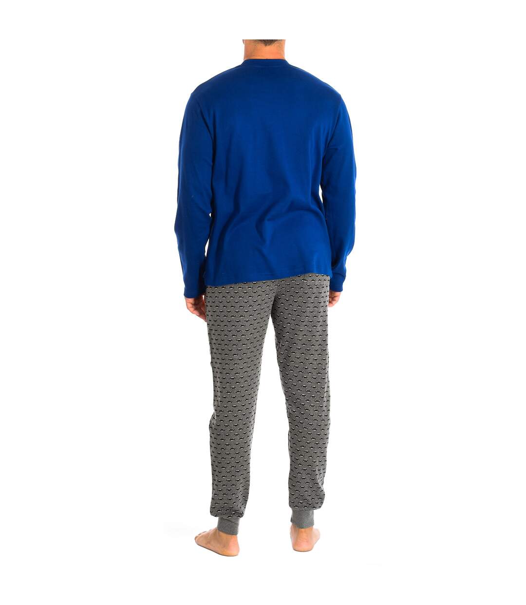 KLP4 Men's Long Sleeve Winter Pajamas-3