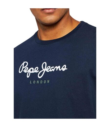 T-shirt Manches Longues Homme Bleu Marine Pepe Jeans