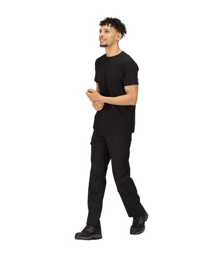 Mens Cotton Soft Touch T-shirt Black Regatta Professional