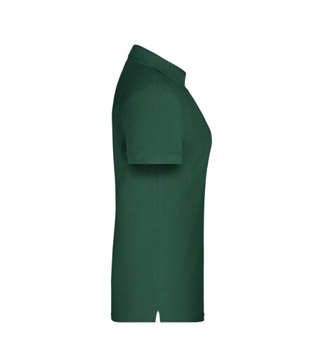 Polo Bio Workwear Femme Vert Foncé James And Nicholson