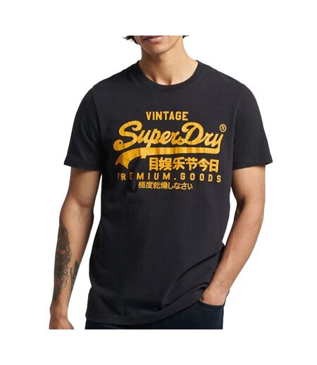 T-shirt Noir Homme Superdry Vintage Heritage