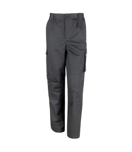 Mens Action Long Trousers Black WORK-GUARD By Result