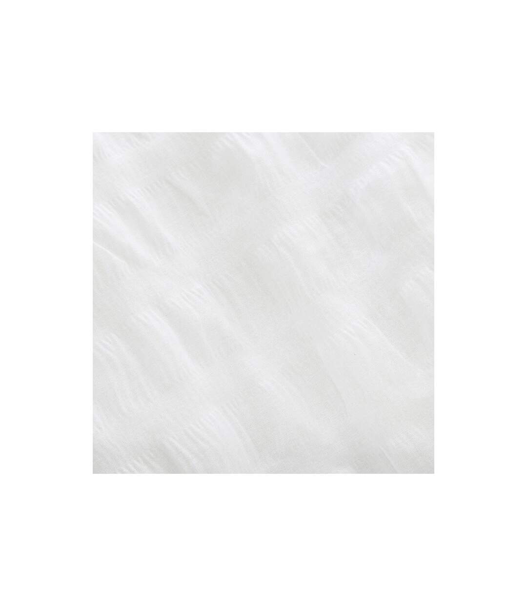 Parure de Lit 3 Pièces Seersucker 240x220cm Blanc-3