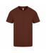 T-shirt manches courtes homme chocolat Casual