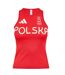 Womens/ladies Poland Olympic Team Slim Tank Top Better Scarlet Adidas-1