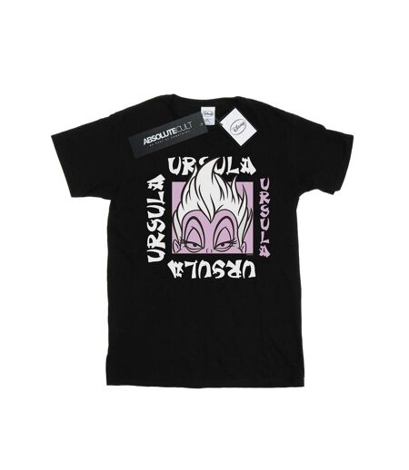 Disney Femmes/Ladies Ursula Take Out Cotton Boyfriend T-Shirt (Noir) - UTBI47940
