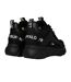 Womens/ladies Cld Chai Chunky Vegan Leather Trainers Black Buffalo-2