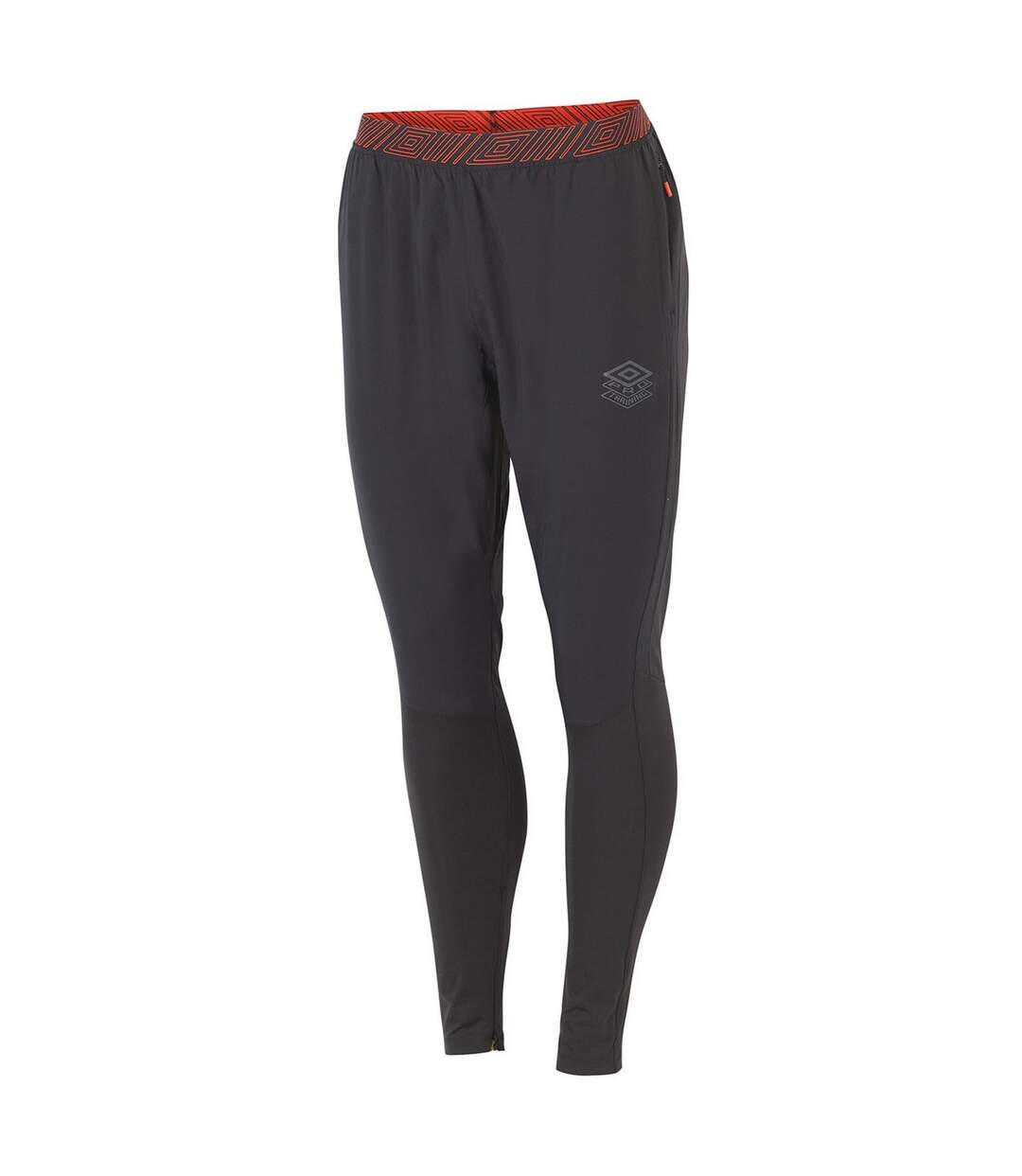 Mens elite hybrid jogging bottoms black/cherry tomato Umbro-1
