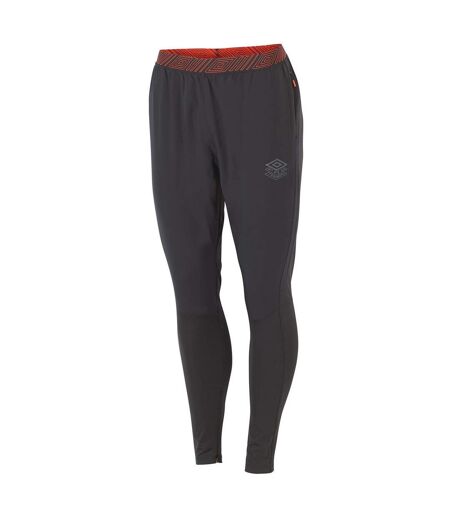 Mens elite hybrid jogging bottoms black/cherry tomato Umbro
