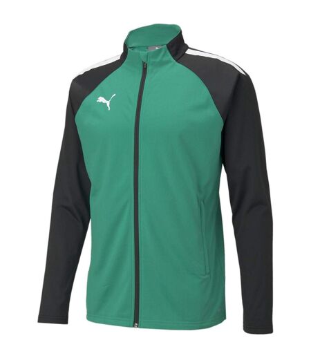 Mens Teamliga Tracksuit Top Green Black Puma