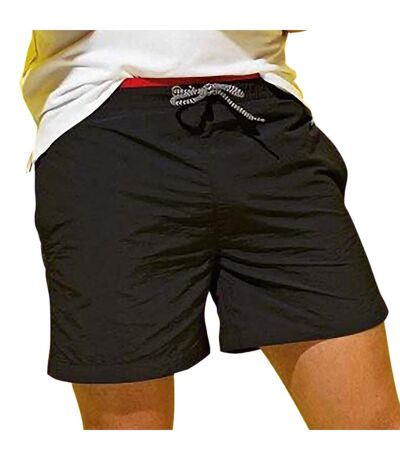 Short De Bain Homme Noir Rouge Asquith & Fox