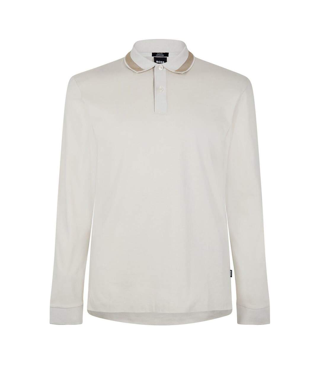 Polo Manches Longues Homme Blanc Boss-1