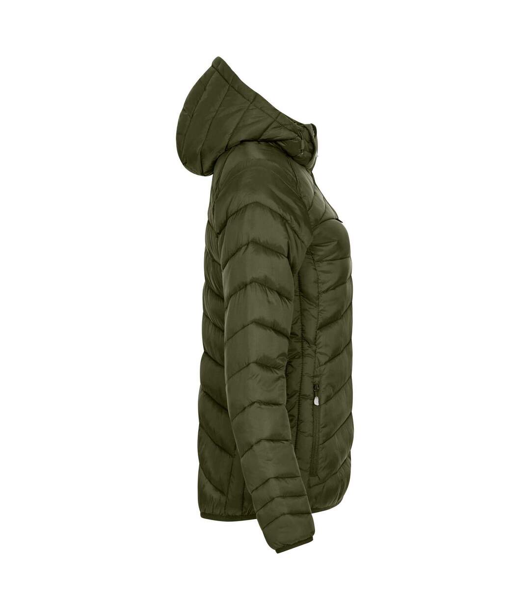 Veste Matelassée Idaho Femme Vert Kaki Clique-3