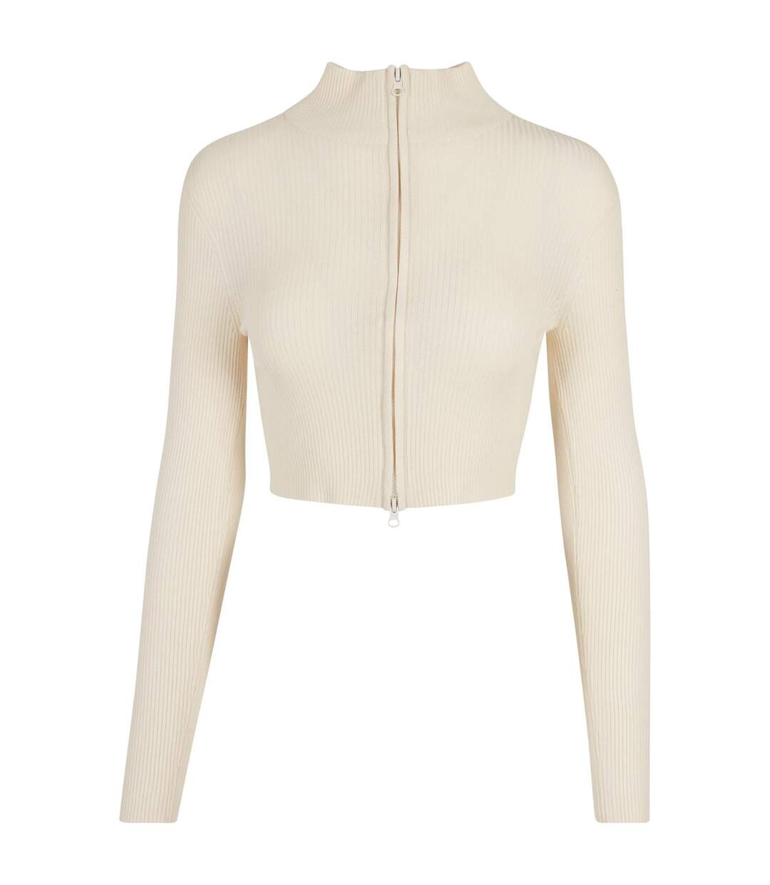Cardigan Motif/style Côtelé Femme Sable Blanc Urban Classics-1