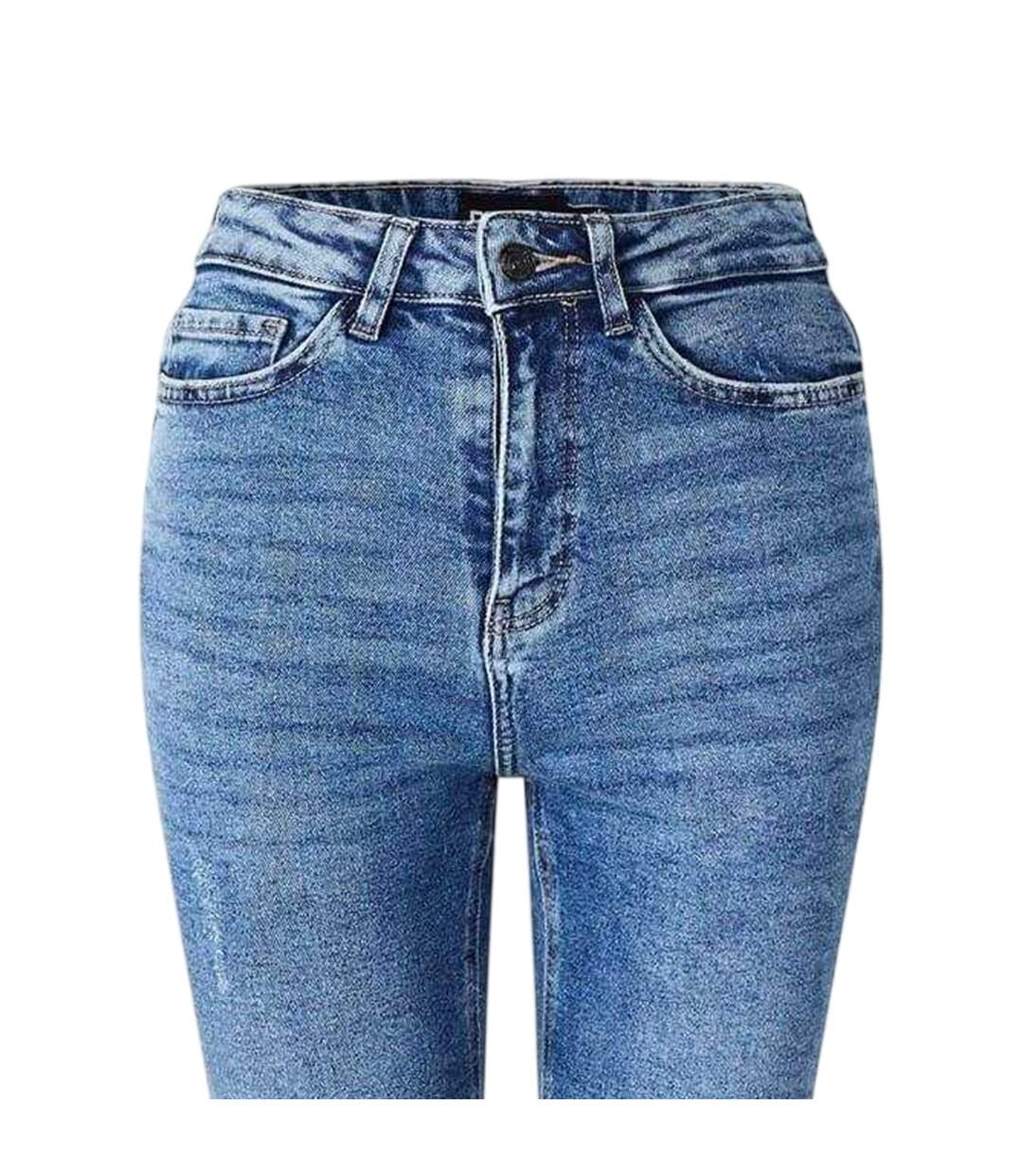 Jean Motif/style Usé Femme Bleu Moyen Pieces-2