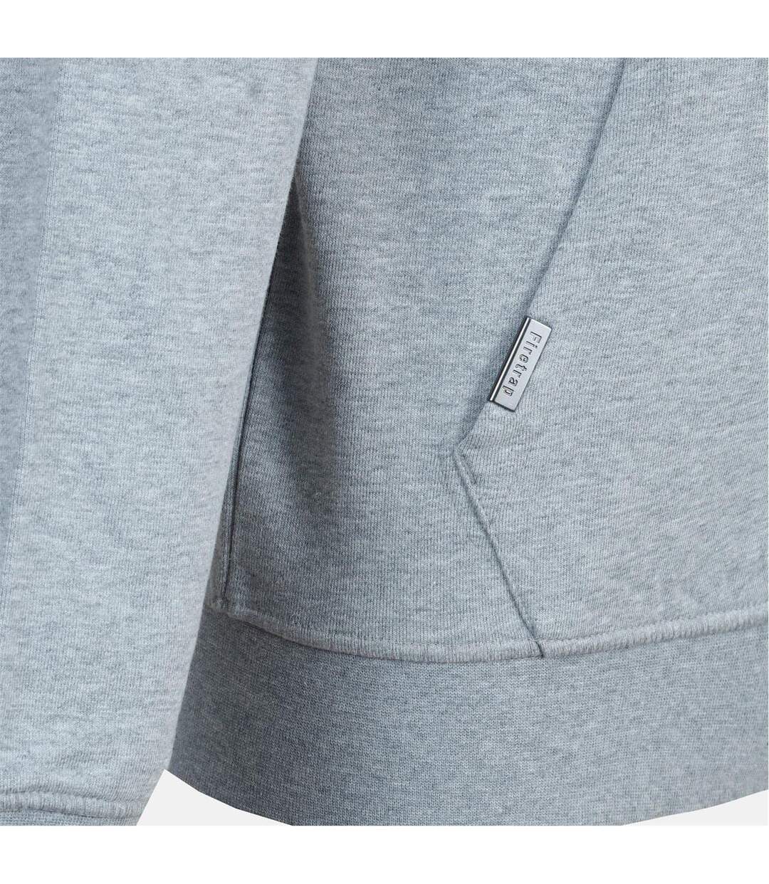 Veste À Capuche Motif/style Logo Homme Gris Chiné Firetrap-3