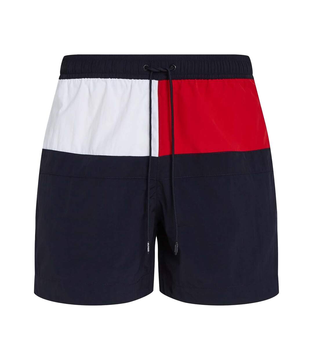 Mens Flag Mid Length Swim Shorts Blue Tommy Hilfiger-1