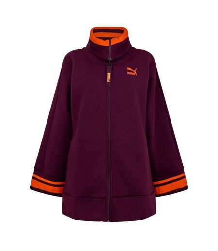 Womens/ladies Winetas Full Zip Hoodie Purple Puma