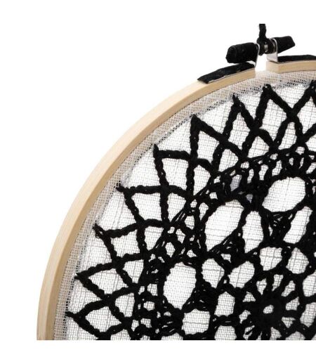 Attrape-Rêves Déco Brodé 43cm Noir