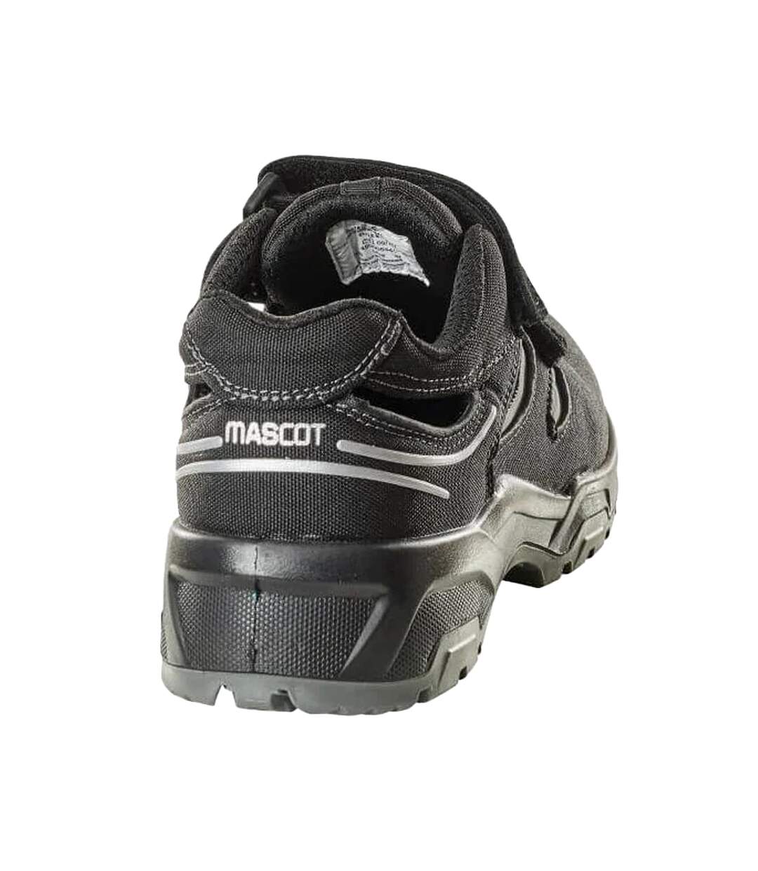 Unisex Adult Suede Safety Sandals Black Silver Mascot-2