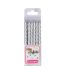 Lot de 12 Bougies d'Anniversaire Métalliques 6cm Argent-2