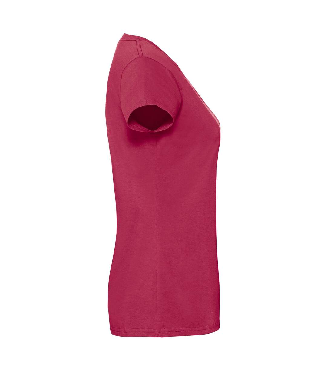 Womens/ladies Ringspun Premium T-shirt Cranberry Fruit Of The Loom-4