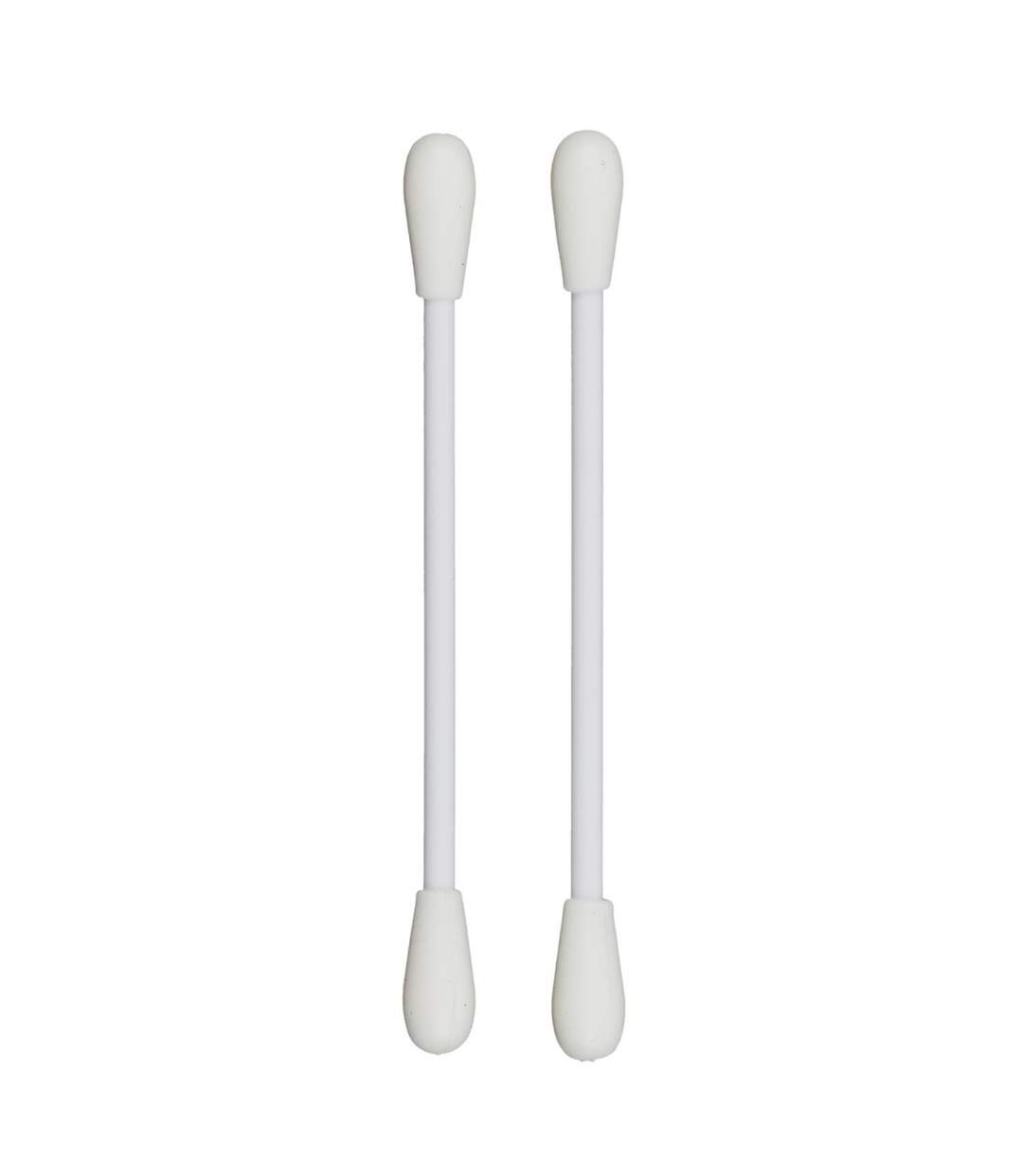 Lot de 2 Bâtonnets Silicone Maquillage 7cm Blanc-2