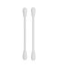 Lot de 2 Bâtonnets Silicone Maquillage 7cm Blanc-2