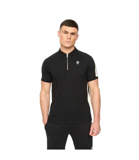 Polo Manches Raglan Cresswell Homme Noir Crosshatch