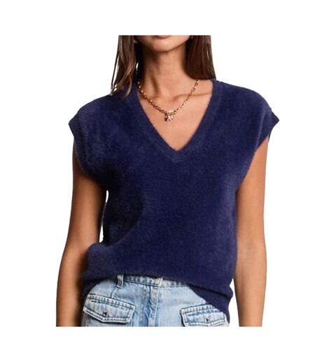 Pull sans manches marine femme morgan cathy