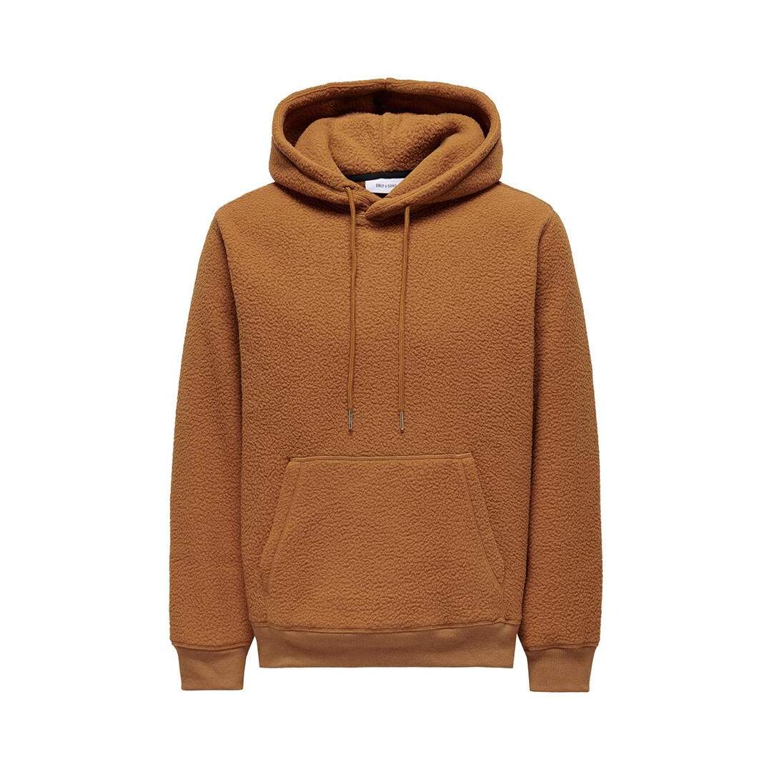 Sweat à Capuche Marron Homme Only & Sons Emilio - L-1