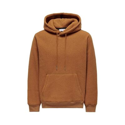 Sweat à Capuche Marron Homme Only & Sons Emilio - L