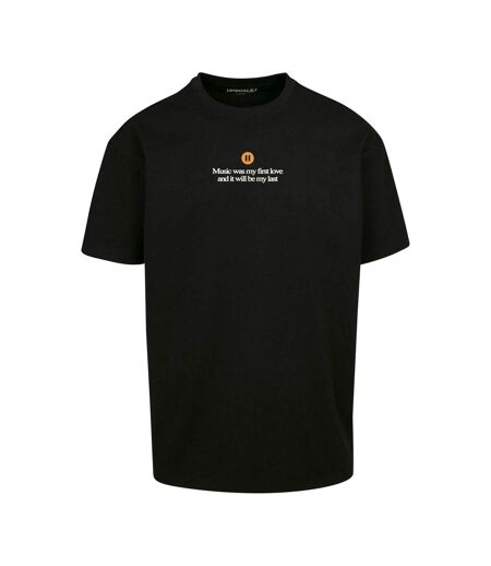 Mens K-pop Heavyweight Oversized T-shirt Noir Mister Tee