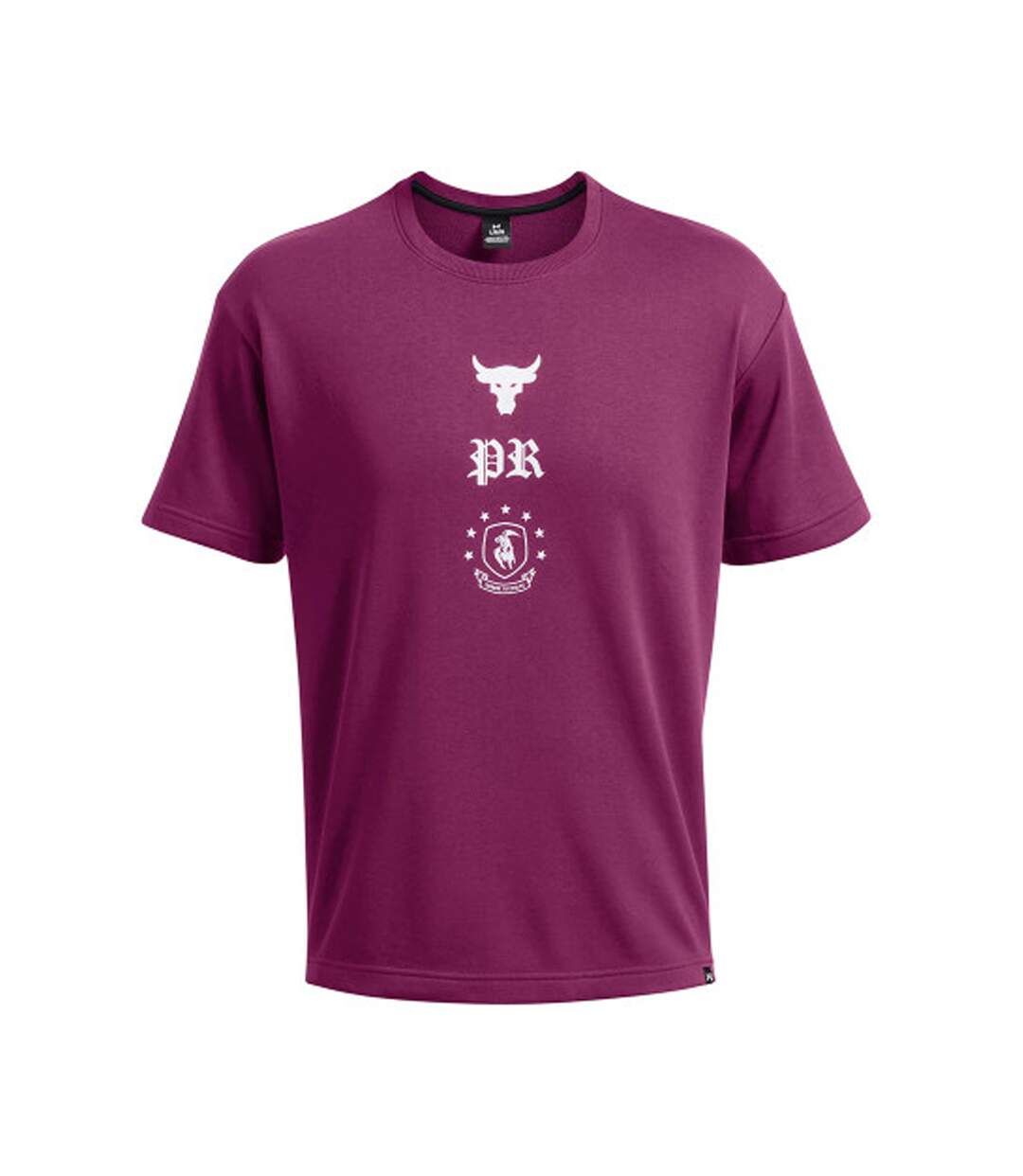 Mens Project Rock Terrycloth T-shirt Purple Under Armour-1