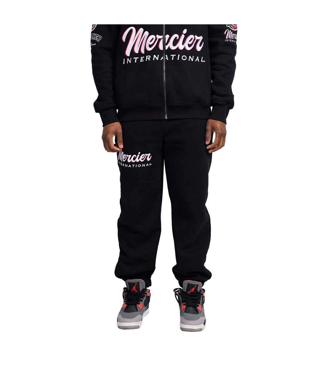 Mens International Jogging Bottoms Black Mercier-1