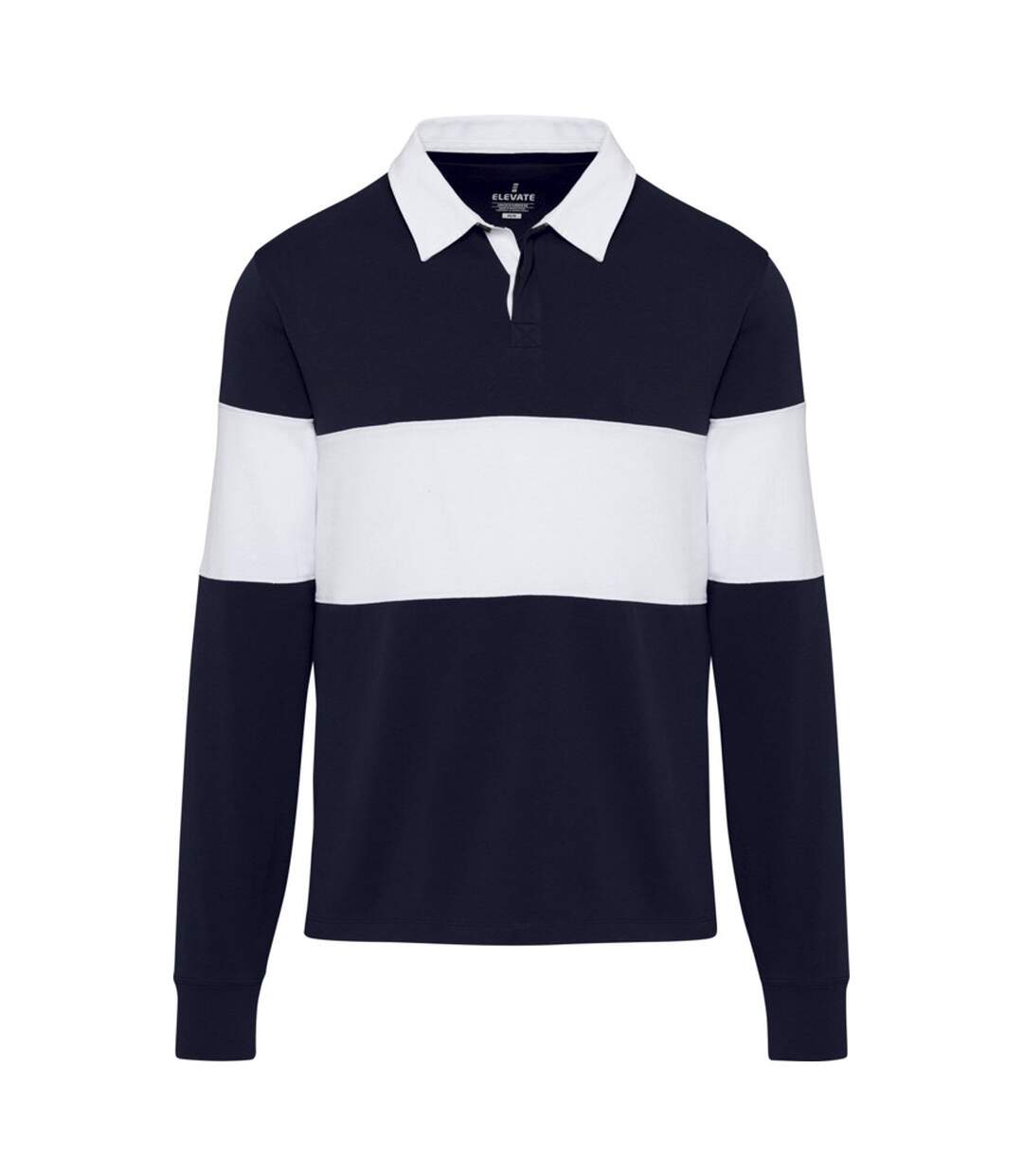 Polo sweat clyde adulte bleu marine / blanc Elevate