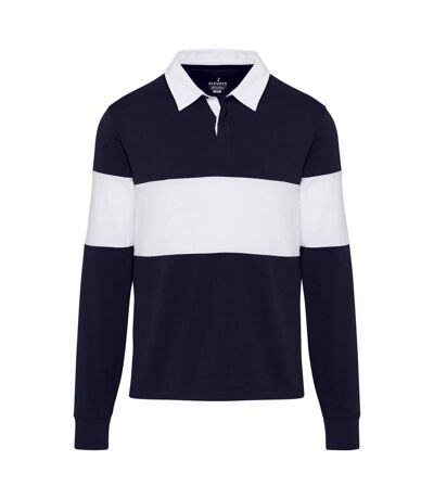 Polo sweat clyde adulte bleu marine / blanc Elevate