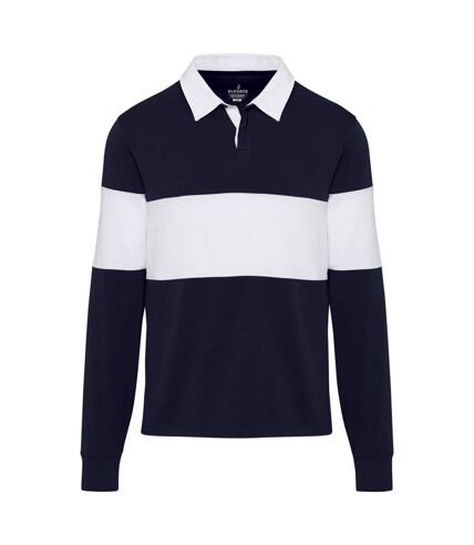 Polo sweat clyde adulte bleu marine / blanc Elevate