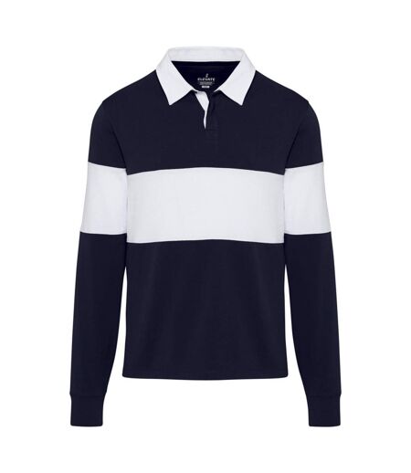 Polo sweat clyde adulte bleu marine / blanc Elevate