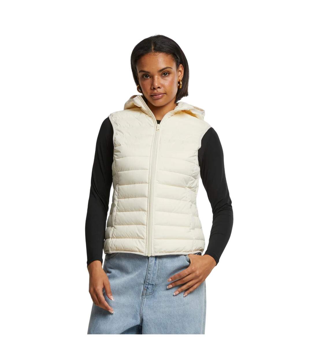Doudoune Sans Manches Femme Sable Blanc Urban Classics-3