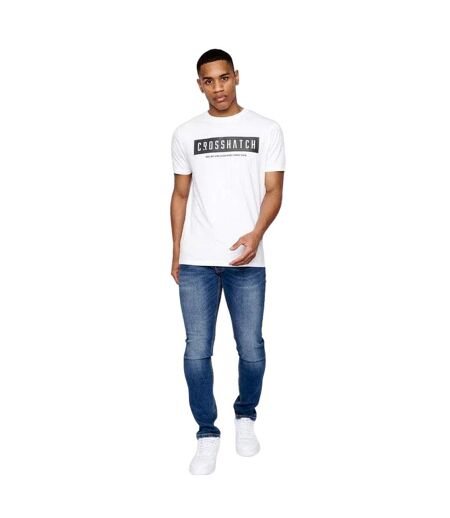 T-shirt selworthy homme blanc Crosshatch Crosshatch