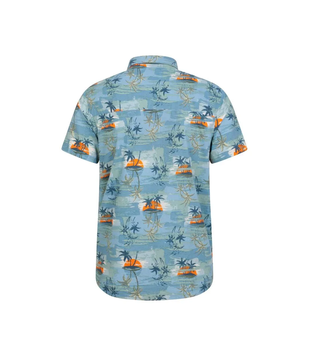 Mens tropical shirt bright blue Mountain Warehouse-2