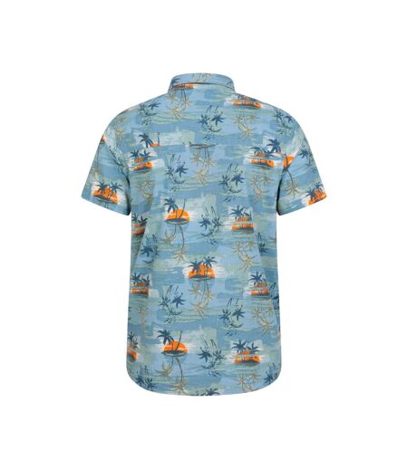 Mens tropical shirt bright blue Mountain Warehouse