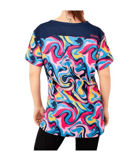 Womens/ladies adventurous ripple training t-shirt multicoloured OddBalls