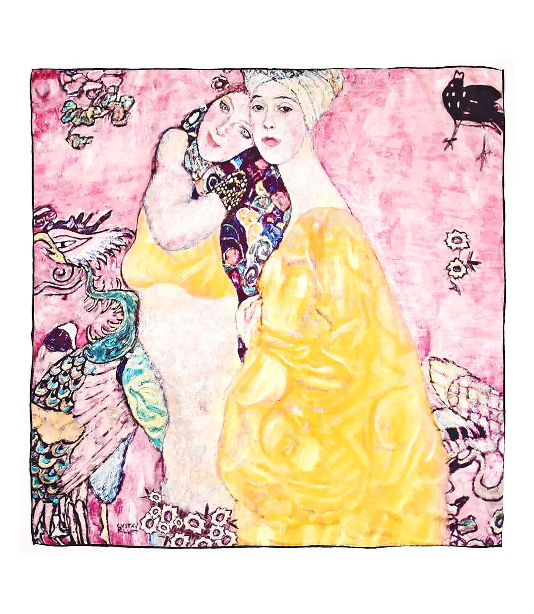 Carré de soiet Gustav Klimt Le Amiche-1